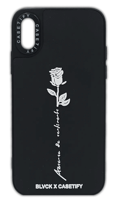 Cover Caseti 3d Blvck Rose for iPhone X / XS Black