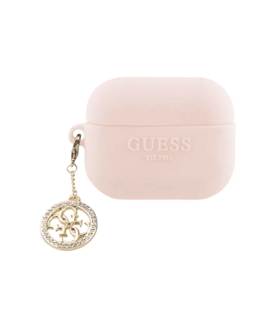 Guess GUAP23DSLGHDP AirPods Pro 2 cover pink 3D Rubber 4G Diamond Charm