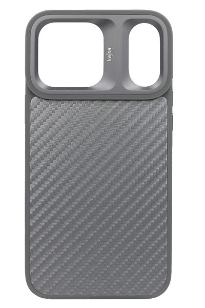 Kajsa GC Straw Mat MagSafe B-Ring Case for iPhone 17 Pro Max Grey 3MS-GSMP-I17P6.9-GR-O