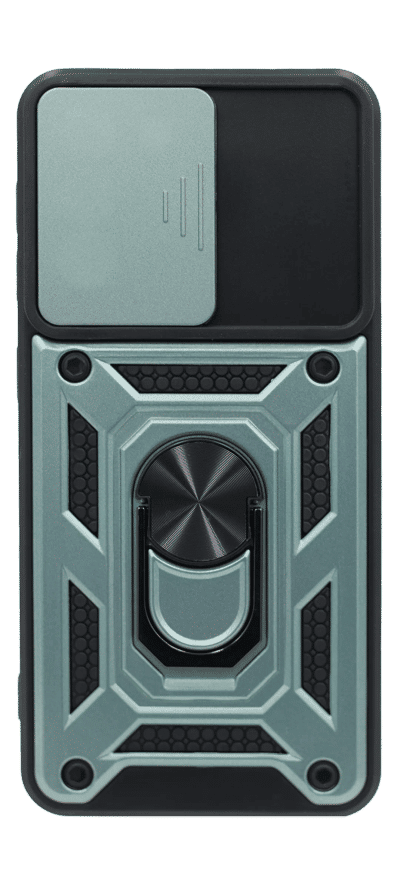 Cover Hybrid CamOff+ Ring for Samsung S22 SM-S901B Green