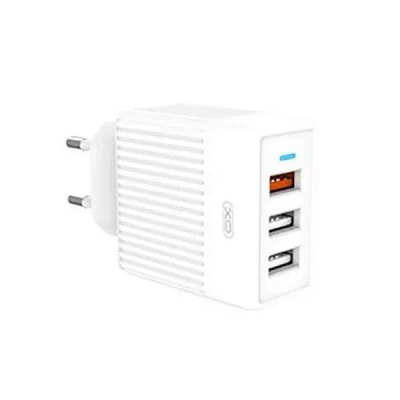 Мережевий Зарядний Пристрій 3USB XO L58 QC 30W White