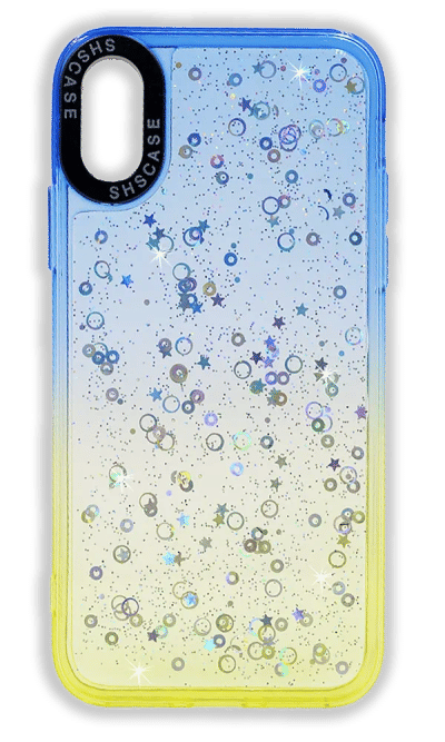 Чохол-накладка Smoll Confetti Gradient для iPhone X / XS Blue/Yellow
