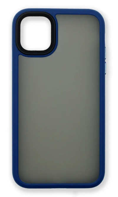 Cover-plate Shadow Matt Metal Buttons for iPhone Blue 11