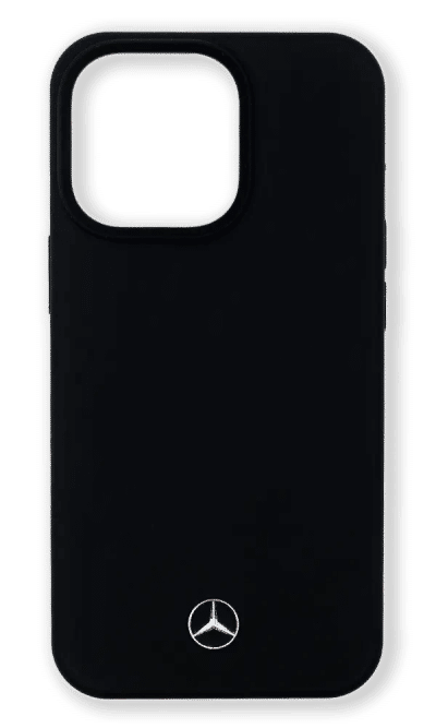 Cover Mercedes Liquid silicone Hard for iPhone 13 Pro Max Black (MEHCP13XSILBK)