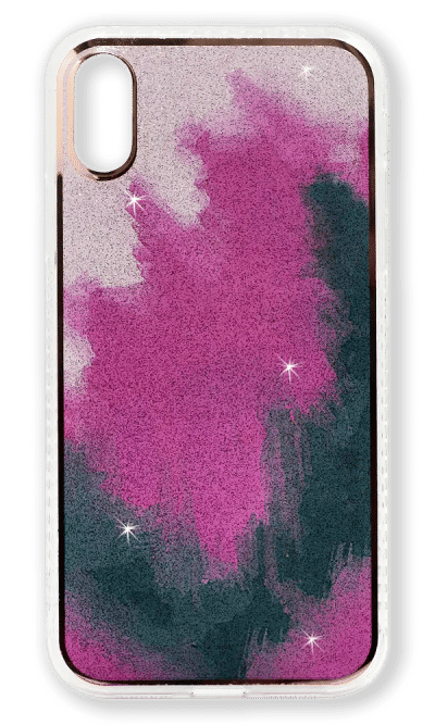 Cover-cover Smoll Sparkles Clouds for iPhone X / XS Pink / Black