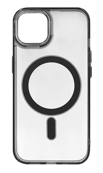 Gloss Metal Buttons Magsafe cover for iPhone 14 / 13 Black