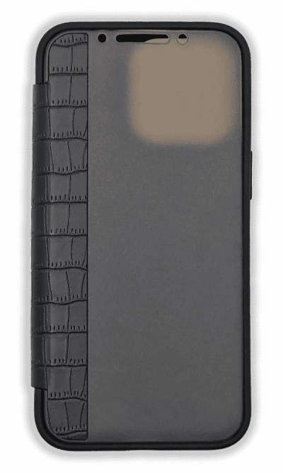 Чохол-книжка Leather Crocodile для iPhone 13 Pro Black