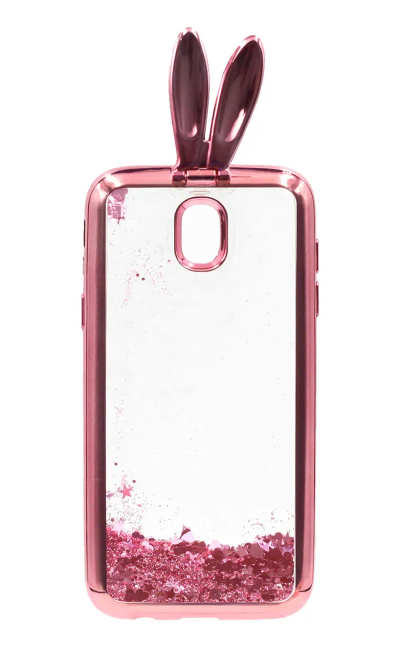 Cover-plate Ears for Samsung J5 2017 SM-J530F Liquid Heart Rose