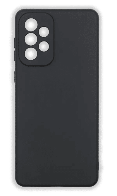 Silicone Slim Cam case for Samsung A73 SM-A736F Black