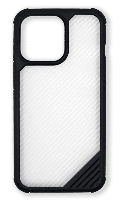 Carbon PC + TPU cover for iPhone 13 Pro Black / Transparent