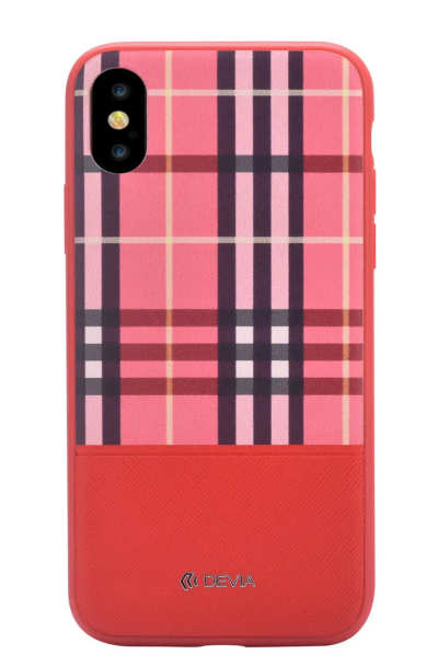 Cover-plate Devia Lattice for iPhone X / XS Red (5771)