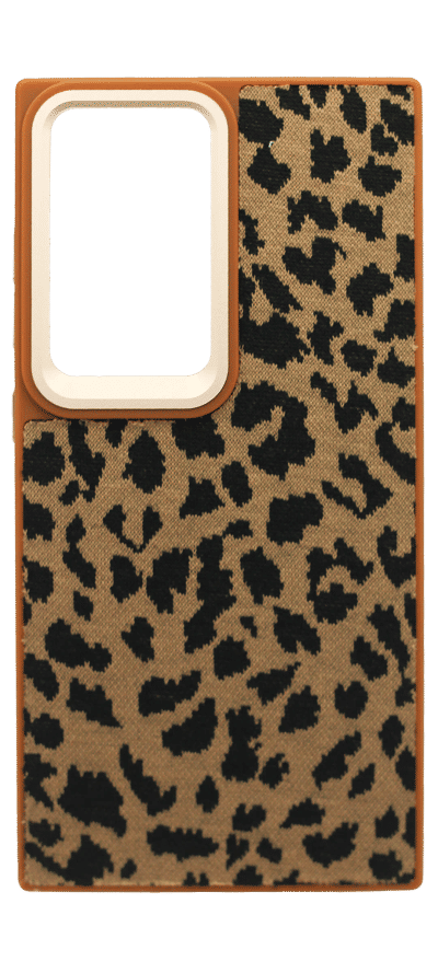 Textile Leopard cover for Samsung S24 Ultra SM-G928B Brown
