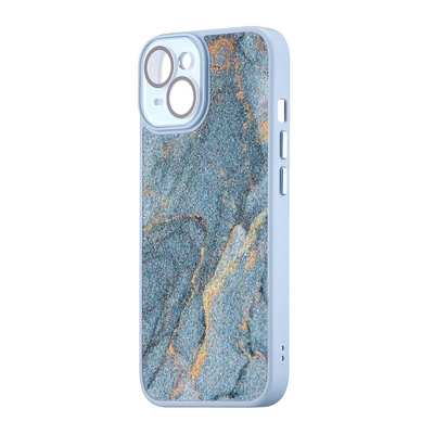 Чохол-накладка Glitter Marble для iPhone 15 Light Blue