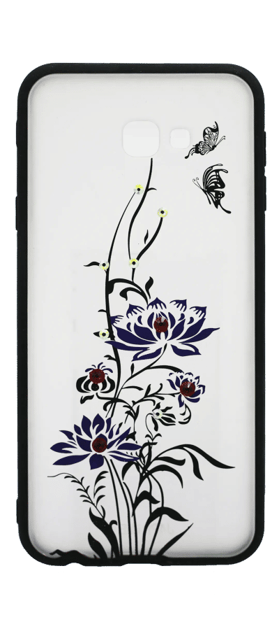 Case-pad Print Mate + Border Silicon for Samsung J4 Plus 2018 SM-J415F Lily Violet