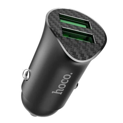 Car Charger 2USB Hoco Z39 QC3.0 Black