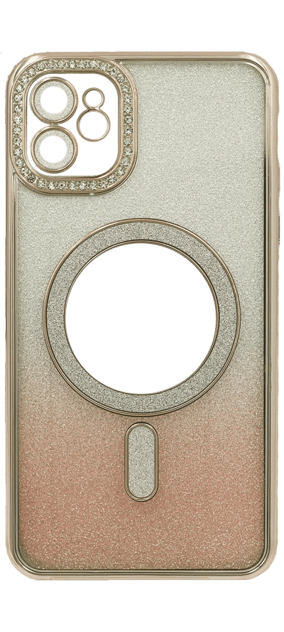 Silicone cover Chrom Border Mirror Magsafe iPhone 11 Gold