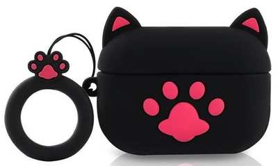 Чохол для гарнітури AirPods 4 3D Cat Black