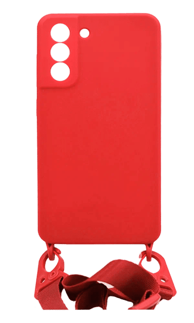Molan Silicone Strap case for Samsung S21 FE SM-G990F Red