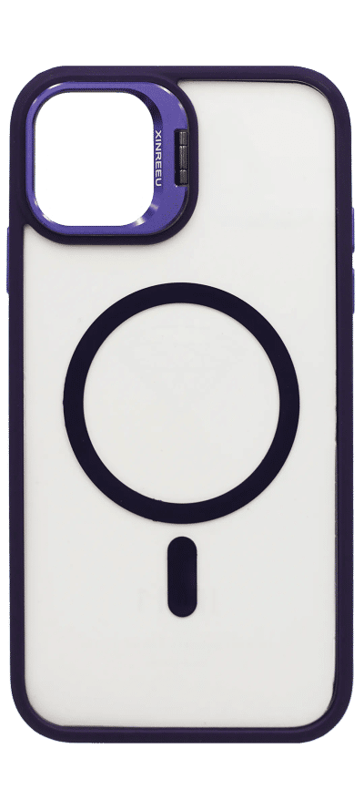 Gloss Camera Stand Magsafe cover for iPhone 15 Pro Purple