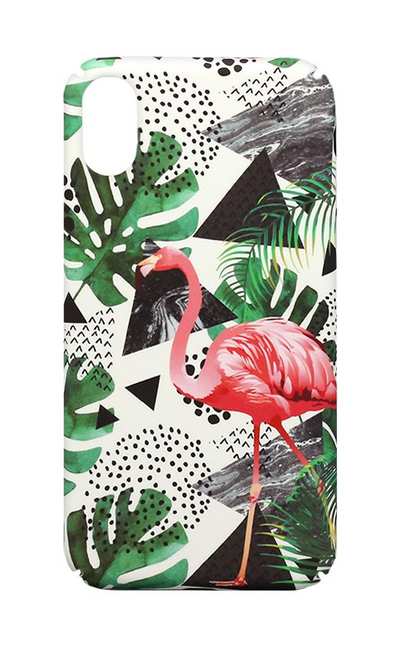 Case-pad Flamingo Abstraction for iPhone X / XS Green