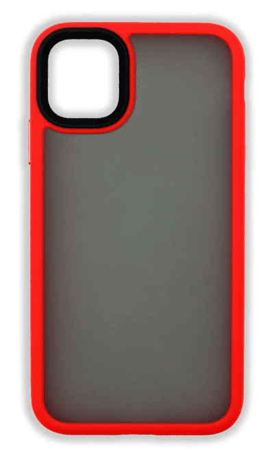 Shadow Matt Metal Buttons case for iPhone 11 Red