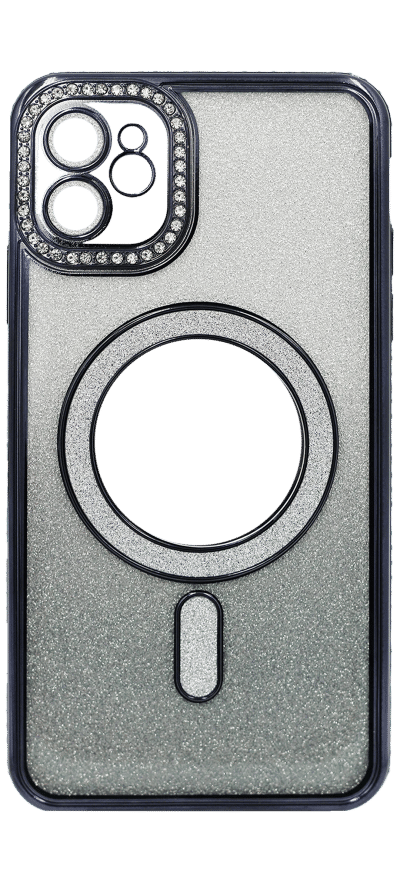 Silicone cover Chrom Border Mirror Magsafe iPhone 11 Black