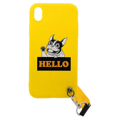 Чохол силіконовий Hello Dog для iPhone XS Max Yellow