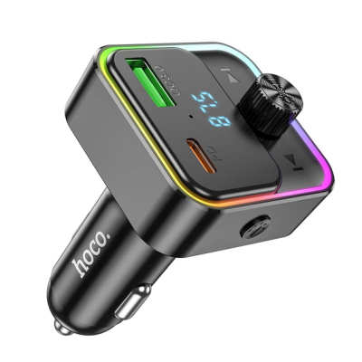 Car FM transmitter Hoco E81 Fantasy 1USB/1USB-C/QC3.0/BT5.0 Black