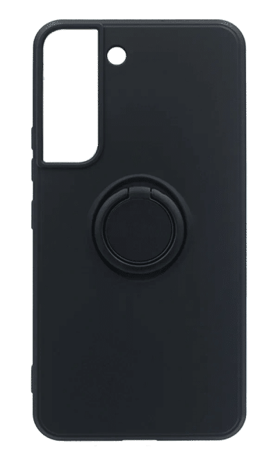 Case silicone Matte Color Buttons + RingHolder Samsung S22 SM-S901B Black