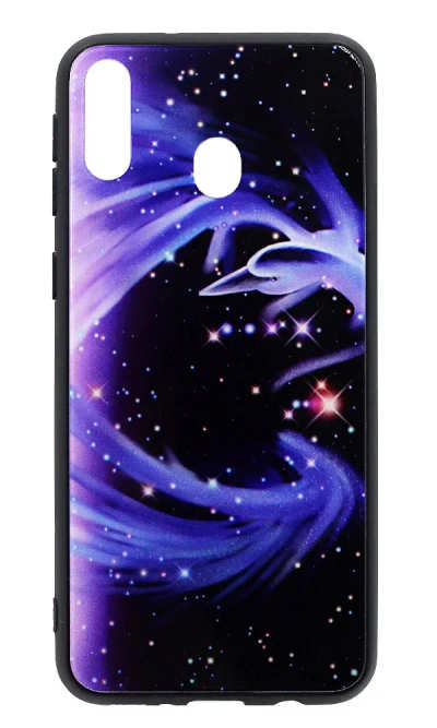 Cover-plate Glass Print + Border Silicon for Samsung M20 SM-205F Color 9