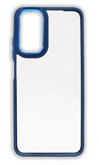 Gloss Metal Buttons cover for Samsung A24 SM-A245F Clear/Blue