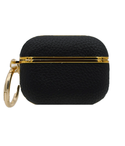 Чохол для гарнітури AirPods Pro Leather Chrome Black