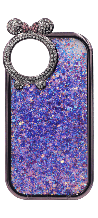 Silicone case Electroplating Glitter Ears for iPhone 11 Purple
