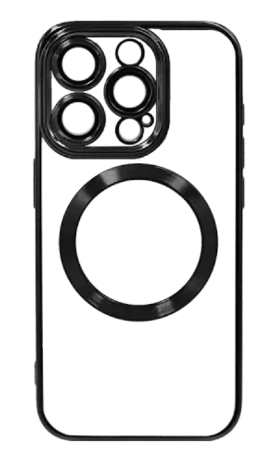 Silicon Electroplating Circle case for iPhone 16 Pro Black