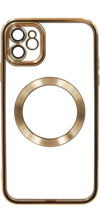 Electroplating Circle silicone case for iPhone 11 Gold