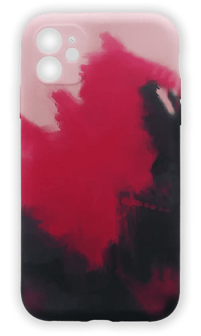 Чохол силіконовий Watercolor для iPhone 11 Pink/Green