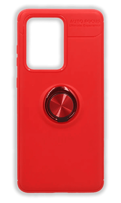 Case silicone Autofocus Ring Holder for Samsung S20 Ultra SM-G988B Red