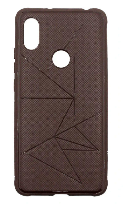 Geometric Silicone Case for Xiaomi Redmi S2 Brown