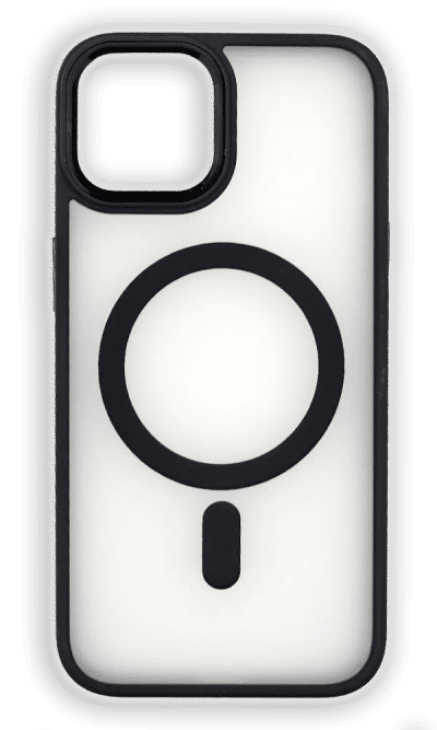 Cover Shadow Matt Metal Buttons Magsafe for iPhone 15 Plus / 14 Plus Black