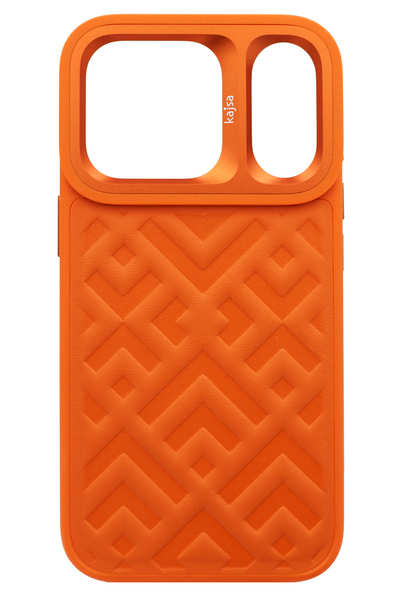 Kajsa Briquette Rhombus MagSafe B-Ring Case for iPhone 17 Pro Orange 3MS-BQR-I17P6.3-ORP-O