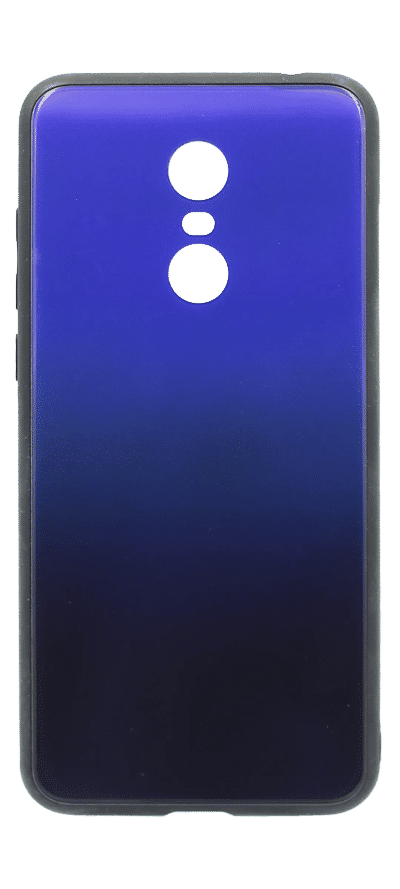 Cover-plate Glass Gradient + Border Silicon for Samsung J8 2018 SM-J810F Blue