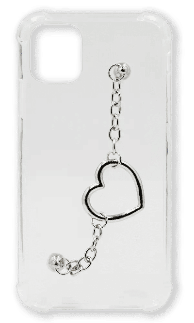 Silicone case WS Clear Shockproof + Chain for iPhone 11 Transparent