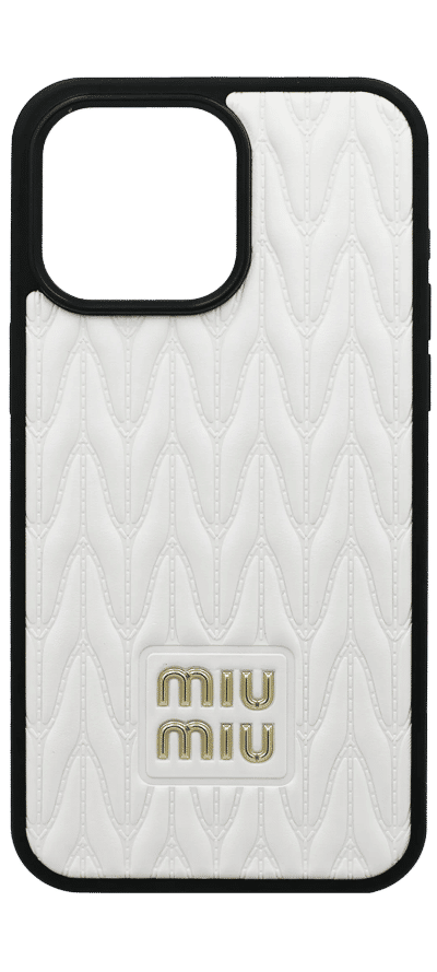 Чохол-накладка MIUMIU Leather для iPhone 16 Pro White