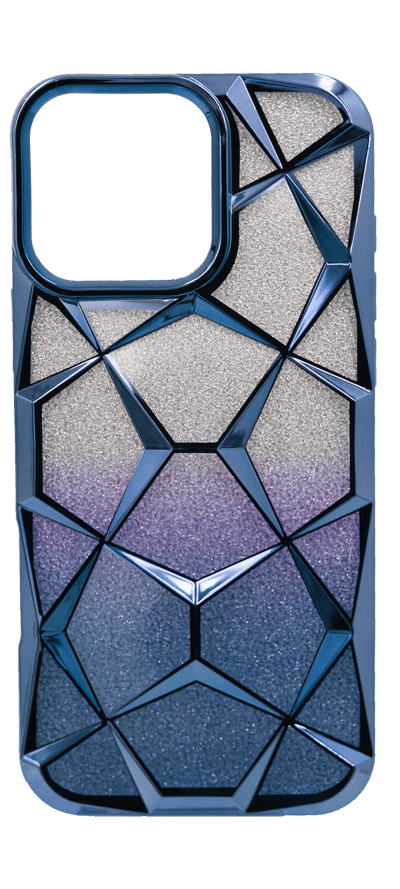 Abstraction color silicone case for iPhone 16 Pro Max Blue