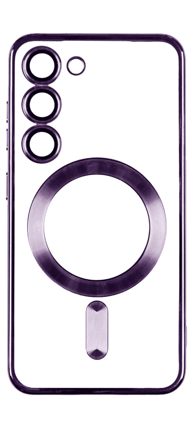 Silicone cover Chrom Border Magsafe Samsung A15 SM-A155F Purple