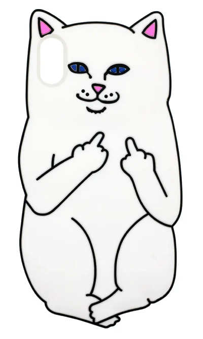 Чохол силіконовий 3D Cat Fakk для iPhone XS Max White