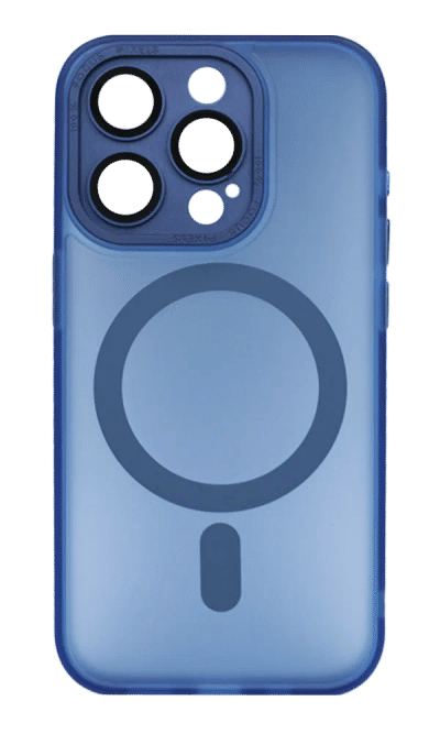 Cover Shadow Matt Metal Buttons Magsafe for iPhone 15 Pro Max Blue