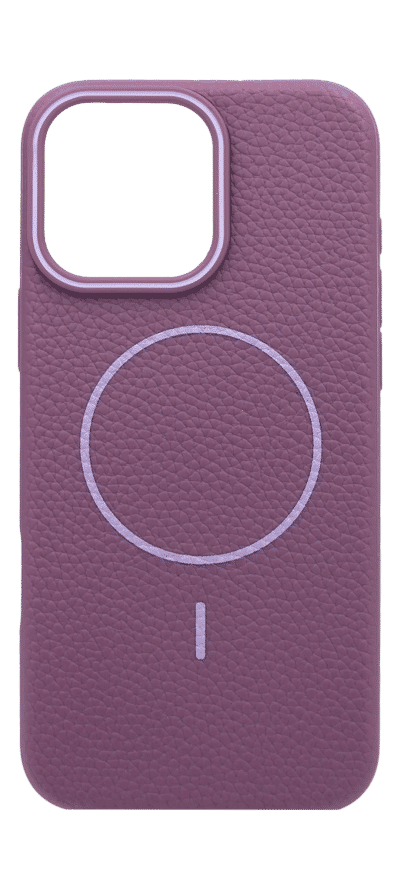 BeatApp Leather MagSafe Silicone Case for iPhone 16 Pro Max Lilac