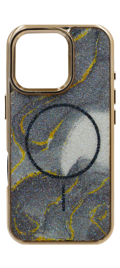 Sand Marble MagSafe Silicone Case for iPhone 15 Pro Max Grey