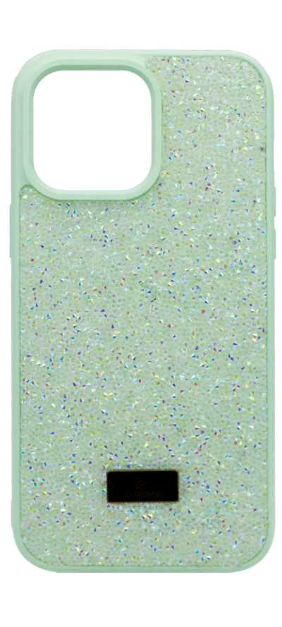 Swa Diamonds overlay case for iPhone 15 Pro Max Light Green